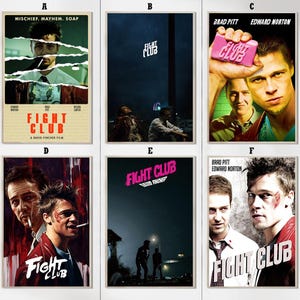Fight Club(1999) Film Poster - Leinwand Druck - Wohnkultur - Vintage Wand Kunst - Klassische Film Geschenke