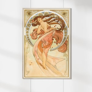 Tanzen Alphonse Mucha Vintage Poster - Leinwand Druck - Home Decor - Vintage Wand Kunst