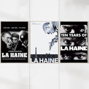 Pósteres de la película La Haine (2019) - Impresiones en lienzo - Colección de fanáticos del cine - Decoración de habitaciones