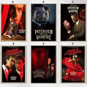 Póster de la película Entrevista con el vampiro - Impresión en lienzo - Decoración del hogar - Arte de pared vintage