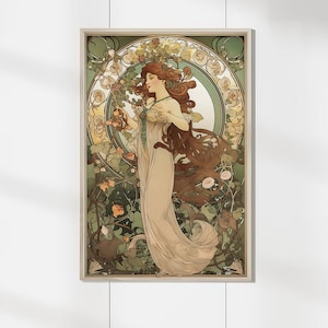 Alphonse Mucha Kunst Vintage Poster - Leinwand Druck - Home Decor - Vintage Wand Kunst