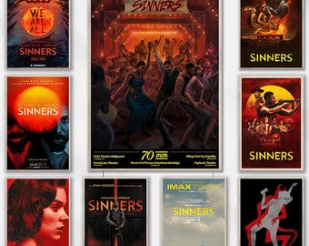 Sinners Horror Film Poster Leinwand 60x90cm - Vintage Filmkunst Für Wohnzimmer & Schlafzimmer