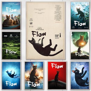 Flow (2024) Film Poster - Art Prints - Film Wohnkultur - Geburtstagsgeschenke