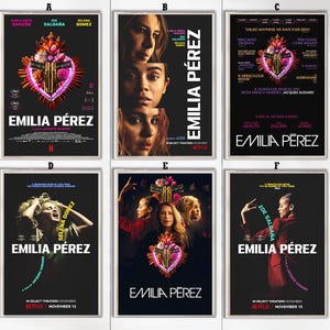 Emilia Pérez (2024) Film Poster - Leinwand Druck - Home Decor - Vintage Wand Kunst