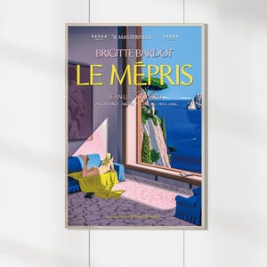 Cartazes de filmes Contempt (1963) - Colecionáveis - Tela Premium - Decoração de parede