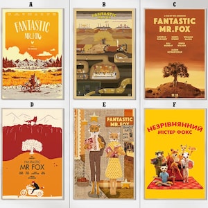 Fantastischer Mr. Fox Film Poster - Leinwand Drucke - Movie Fans Sammlung - Zimmer Dekor