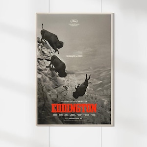 Pósters de la película Eddington (2025) - Impresiones en lienzo - Decoración cinematográfica - Regalos de cumpleaños