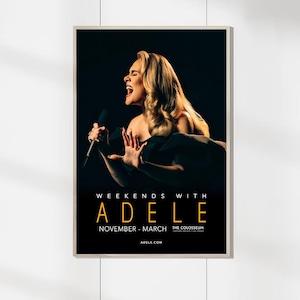 Adele gibt letztes Jahr 2024 Datum der Wochenenden mit Adele Las bekannt Poster - Leinwand Drucke - Film Fans Sammlung - Zimmer Dekor - Poster Geschenk