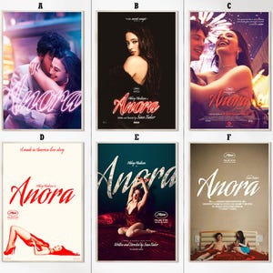 Pósters de la película Anora (2024) - Láminas artísticas - Decoración cinematográfica - Regalos de cumpleaños