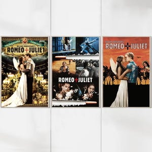 Romeo + Juliet (1996) Movie Posters - Classic Movie Poster - Collectible - Premium Canvas - Wall Decor - Holiday Gift