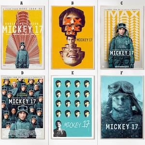 Pósteres de la película Mickey 17 (2025) - Impresiones artísticas en lienzo - Decoración de películas para el hogar - Regalos de cumpleaños