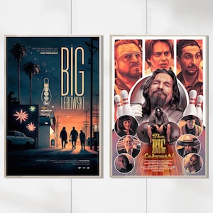 The Big Lebowski (1998) Film Poster - Leinwand Kunstdrucke - Film Home Decor - Geburtstagsgeschenke