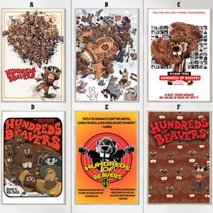 Hundreds of Beavers (2024) Film Poster - Leinwand Art Prints - Film Wohnkultur - Geburtstagsgeschenke
