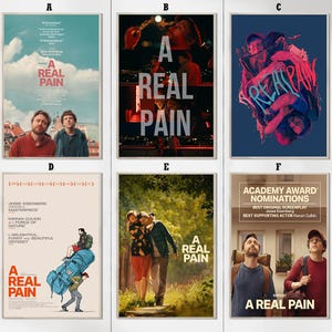 Póster de la película "Un verdadero dolor" - Impresión artística en lienzo - Decoración de cine para el hogar - Regalo de cumpleaños