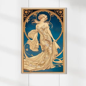 Alphonse Mucha Kunst Vintage Poster - Leinwanddruck - Künstlerische Ästhetik-Personalisierte Poster-Wanddekoration