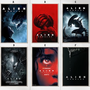 Pôsteres do filme Alien. Romulus (2024) - Decoração de quarto - Pôsteres de alta qualidade - Presentes para fãs de cinema