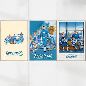 Cartazes de filmes do The Fantastic Four First Steps (2025) - Impressões em tela - Coleção de fãs de cinema - Decoração de quarto