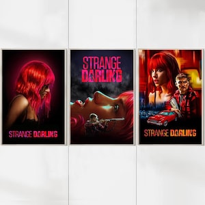 Strange Darling (2024) Film Poster - Leinwand Kunstdruck - Film Wohnkultur - Geburtstagsgeschenke