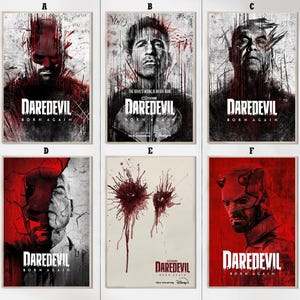 Daredevil wiedergeboren (2025) Film Poster - Leinwand Kunstdrucke - Film Wohndekor - Geburtstagsgeschenke