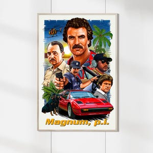 Magnum P.I. Undercover Detektiv Film Poster - Leinwand Drucke - Movie Fans Sammlung - Zimmer Dekor
