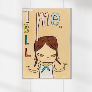 Yoshimoto Nara Erzähl mir Minimalistische Poster-Künstlerische Ästhetik-Personalisierte Poster-Wanddekoration