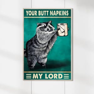 Guardanapos Your Butt My Lord Pôsteres Vintage - Impressões de Arte - Murais de Parede - Decoração de Quarto