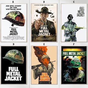 Pósteres de la película Full Metal Jacket (1987) - Láminas artísticas - Decoración de películas para el hogar - Regalos de cumpleaños