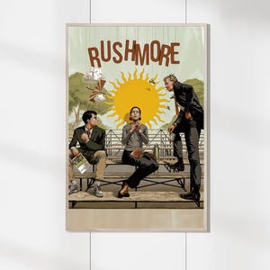 Pósteres de la película Rushmore - Láminas artísticas - Decoración cinematográfica para el hogar - Regalos de cumpleaños