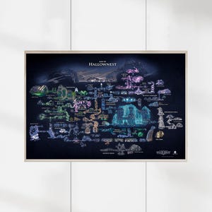 Hollow Knight Map Poster - Canvas Print - Home Decor - Vintage Wall Art