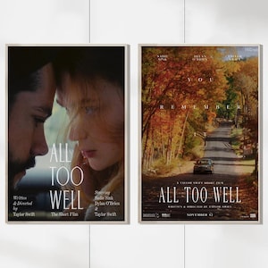 Pósters de la película "All Too Well" - Impresiones artísticas en lienzo - Decoración cinematográfica para el hogar - Regalos de cumpleaños
