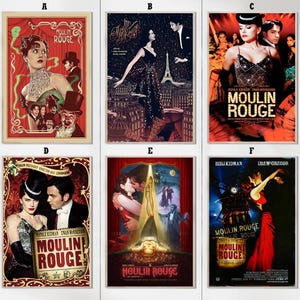 Moulin Rouge Movie Posters - Art Prints - Movie Home Decor - Birthday Gifts