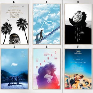 CANNES FESTIVAl Posters - Canvas Art Prints - Movie Home Decor - Birthday Gifts -