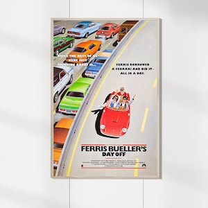 Ferris Bueller's Day Off Klassische Filmposter - Sammlerstücke - Premium Leinwand - Wanddekoration