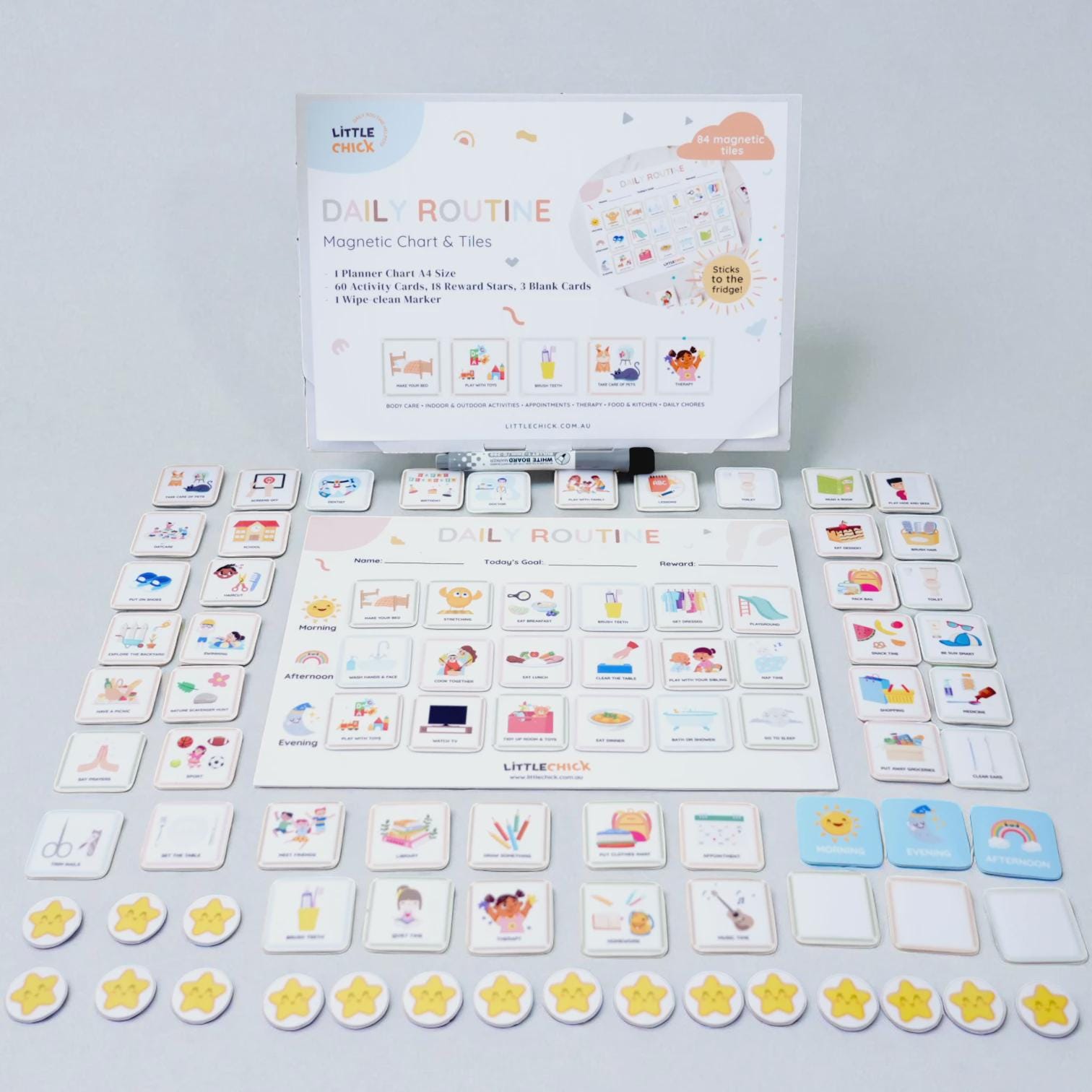 Magnetic Daily Routine Cards for Kids | Montessori Visual Schedule ...