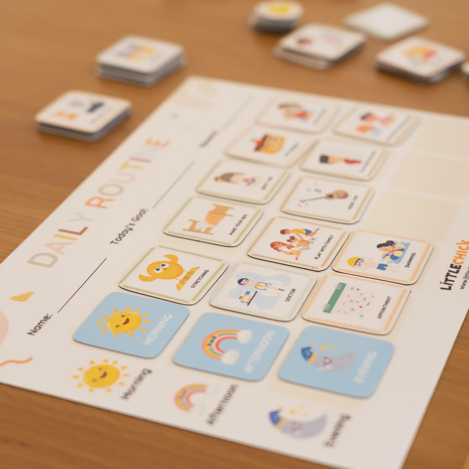 Magnetic Daily Routine Cards for Kids | Montessori Visual Schedule ...