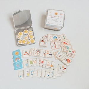 84 magnetische dagkaarten voor kinderen | Visuele schemakaarten | Montessori-routinekaarten | Routineschema voor peuters | Alleen kaarten