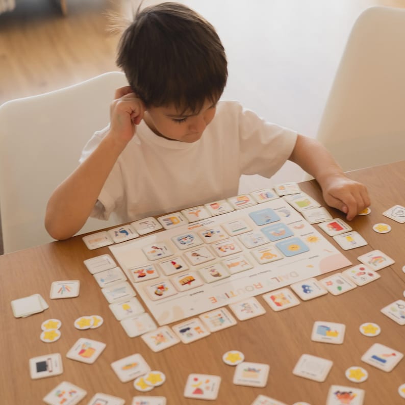 Magnetic Daily Routine Cards for Kids | Montessori Visual Schedule ...