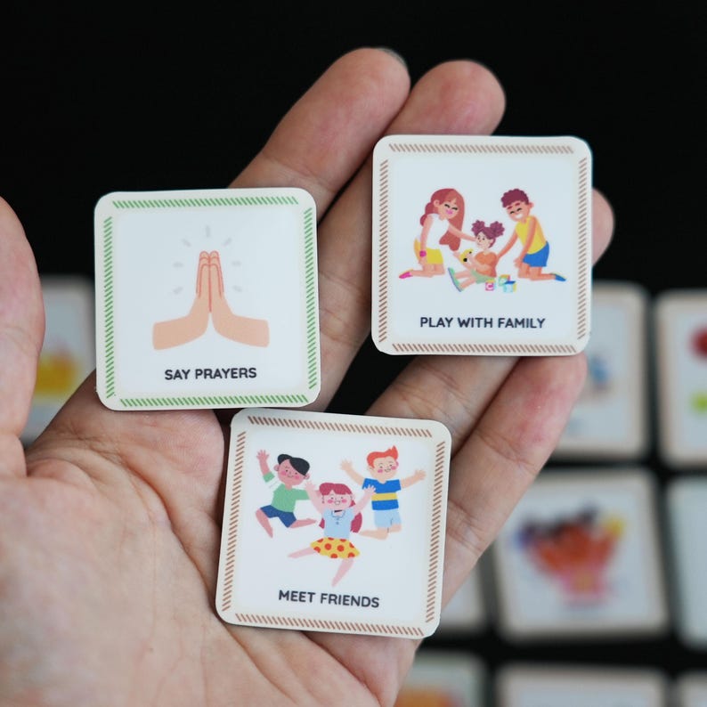 84 Magnetic Daily Routine Cards for Kids | Montessori Visual Schedule ...