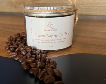 Brown Sugar Coffee Body Scrub made from Natural Ingredients 6oz