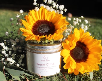 Emulsified Warm Citrus Sugar Body Scrub made from Natural Ingredients 8oz