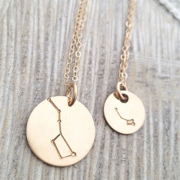 Sorority sister necklace set, best friend gifts,big sister gift, big little gift, big dipper and little dipper, mother daughter gift