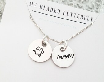 Adoption Symbol Necklace – Personalized Sterling Silver Mom Gift