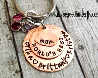 mothers day gift-mothers day keychain-personalized key chain-mom key chain-grandma keychain-personalized jewelry-worlds best mom
