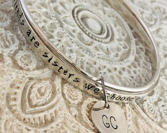 personalized bracelet, friends are sisters you choose, gift for bestie, best friend bracelet, sister gift, girls weekend, bridesmaid gift