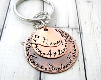 Mothers day gift-personalized keychain -moms key chain-grandmother keychain-nana keychain-mothers day keychain-personalized jewelry