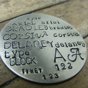 Camera charm handstamped sterling silver discs I shoot people necklace image 4