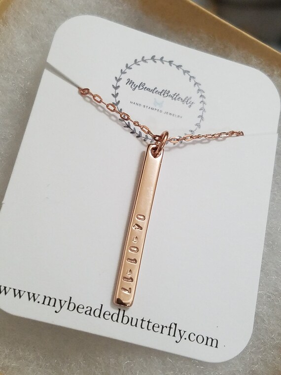 mothers day bar necklace personalized