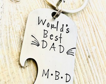 Father’s Day gift, worlds best dad, dad gift, bottle opener, keychain for dad, papa gift, grandpa gift , custom keychain