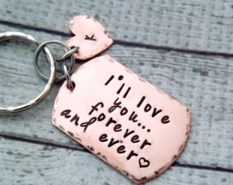 ill love you forever, i love you forever keychain, personalized keychain, mens keychain, gift for boyfriend, mens gift,gift for girlfriend