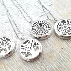 Aromatherapy necklace EO locket necklace-essential oil locket necklace-essential oil gift-EO jewelry-EO locket gift gift for mom-wife gift image 1